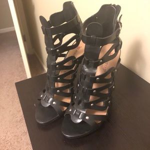 Cute Strappy Black Heels